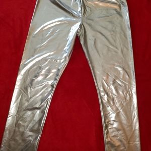 Silver stretch pants